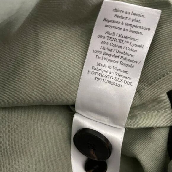 NEW Everlane The Double Breasted Blazer in Buttersmooth Womens 4 Seagrass Green - Picture 12 of 12